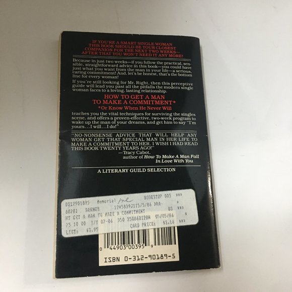 "How to get a man to make a commitment...or know when he never will" paperback - Picture 3 of 10